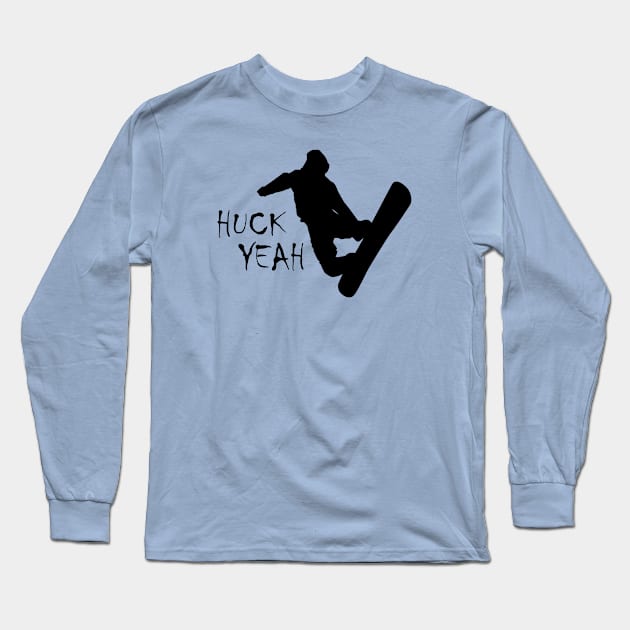 Huck Yeah (Snowboarding) Long Sleeve T-Shirt by esskay1000